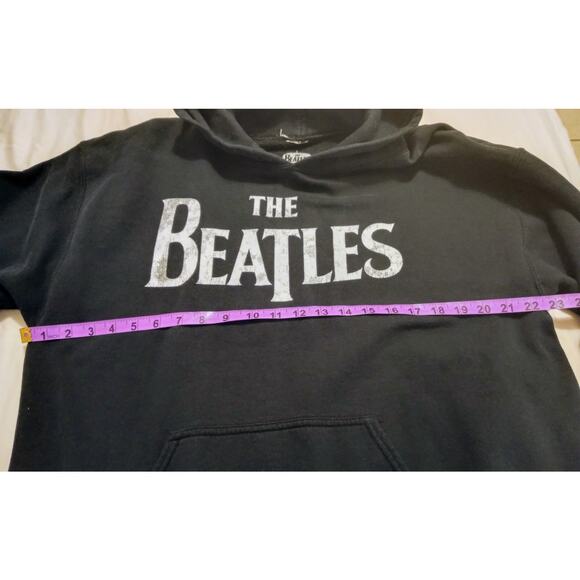 Y2K The Beatles Graphic Apple Logo Rock Band Pullover Hoodie Sweatshirt SZ L - Picture 4 of 5